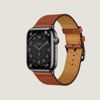 Space Black Series 8 case & Band Apple Watch Hermès Single 